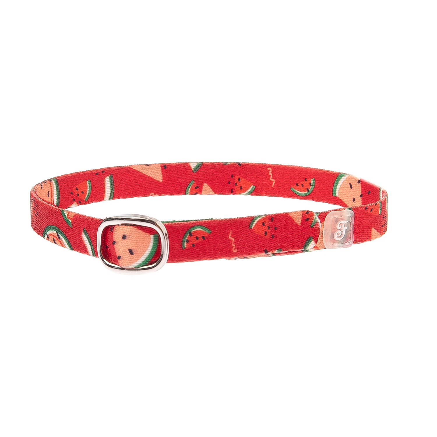 Collar de gato con estampado de sandías y cierre de apertura fácil