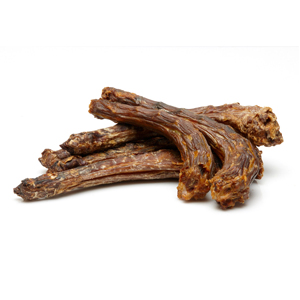Cuellos de pavo deshidratados 250 g para perros, snack natural y saludable.