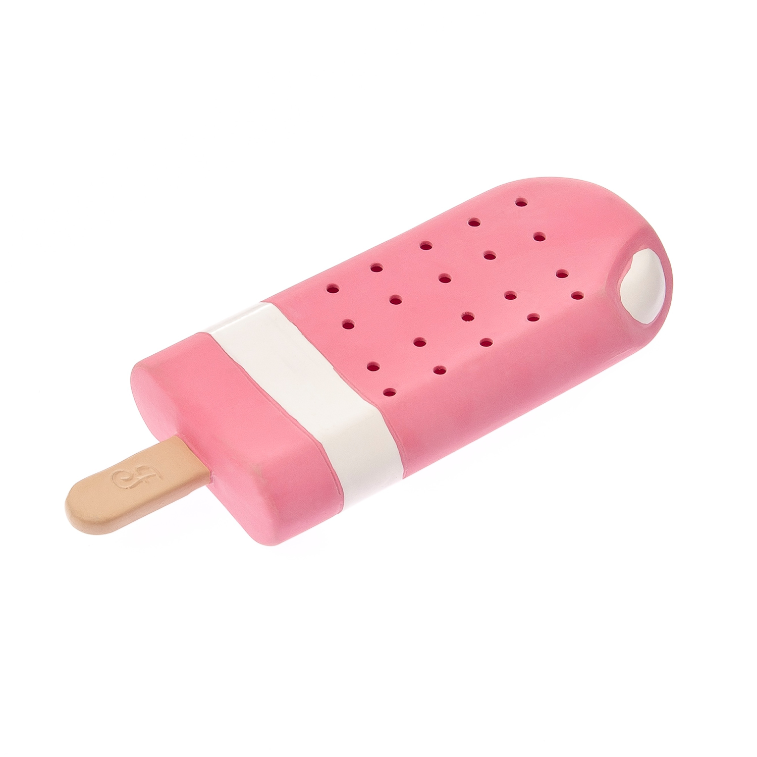 Juguete de látex para perros con forma de helado de fresa